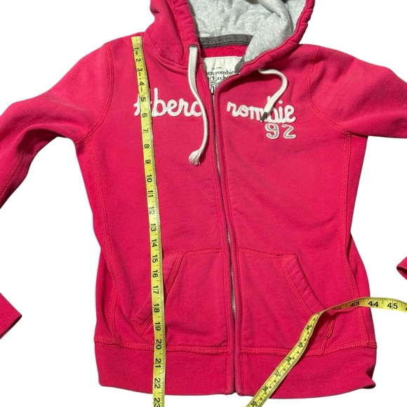 Abercrombie & Fitch Hot Pink Full Zip Hoodie Size Medium - Picture 8 of 12